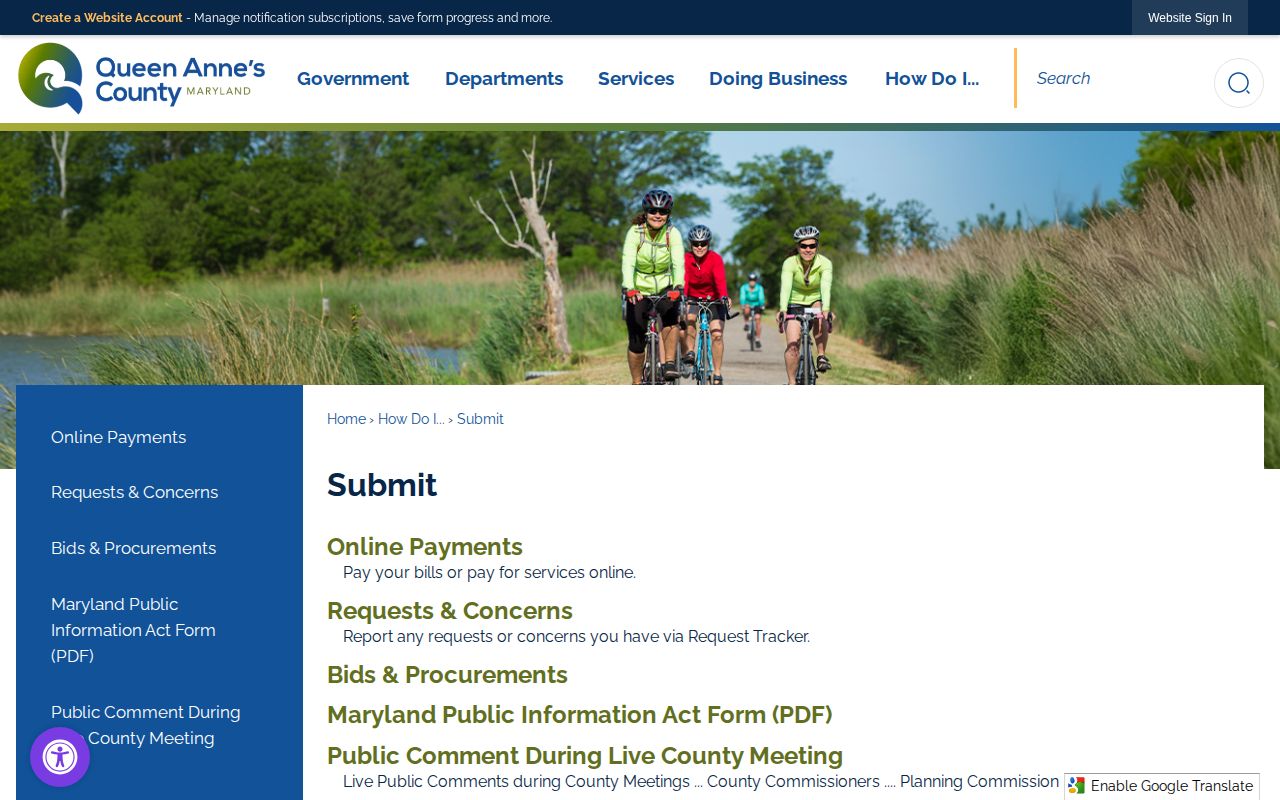 Queen Anne's County released inmate public-information request gateway