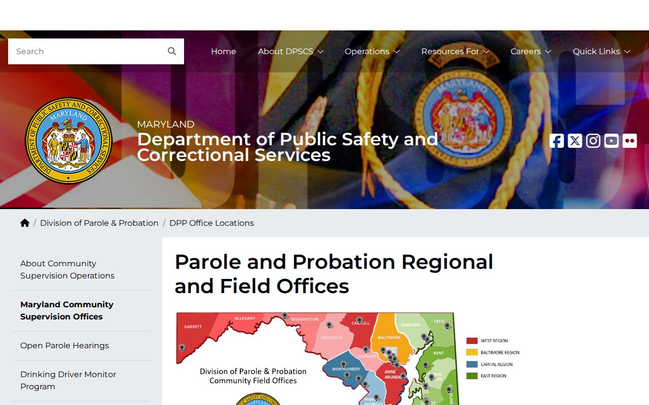 Queen Anne's County post-release supervision field-office directory