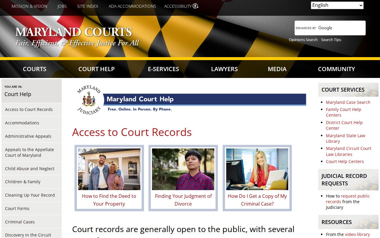 Queen Anne's County VINE release check court record verification route